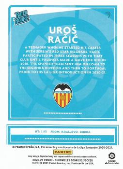 2020-21 Panini Chronicles - Donruss Rated Rookies La Liga #7 Uros Racic Back