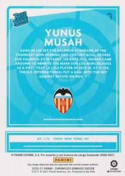 2020-21 Panini Chronicles - Donruss Rated Rookies La Liga Blue Circles Asia #3 Yunus Musah Back