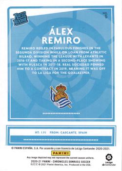 2020-21 Panini Chronicles - Donruss Rated Rookies La Liga Silver Circles #5 Alex Remiro Back