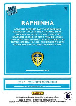 2020-21 Panini Chronicles - Donruss Rated Rookies Premier League #5 Raphinha Back