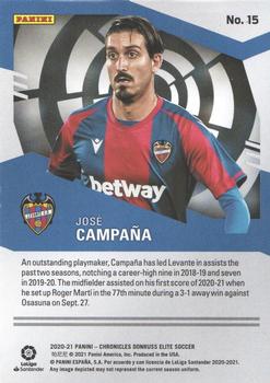 2020-21 Panini Chronicles - Elite La Liga #15 Jose Campana Back