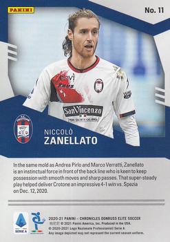 2020-21 Panini Chronicles - Elite Serie A #11 Niccolo Zanellato Back