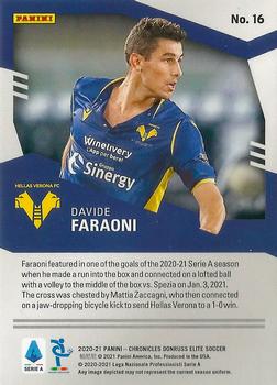2020-21 Panini Chronicles - Elite Serie A #16 Davide Faraoni Back