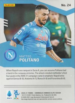2020-21 Panini Chronicles - Elite Serie A Gold #24 Matteo Politano Back