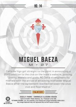 2020-21 Panini Chronicles - Illusions La Liga Trophy Collection Blue #14 Miguel Baeza Back