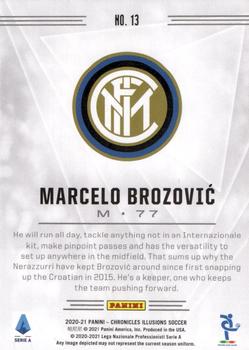 2020-21 Panini Chronicles - Illusions Serie A Silver Circles #13 Marcelo Brozovic Back