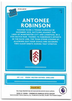 2020-21 Panini Chronicles - Optic Rated Rookies Premier League Purple Mojo #6 Antonee Robinson Back