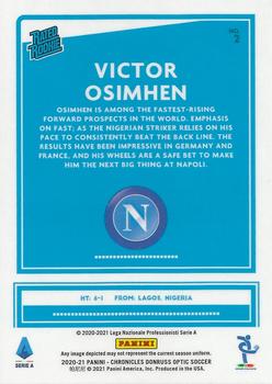 2020-21 Panini Chronicles - Optic Rated Rookies Serie A #2 Victor Osimhen Back
