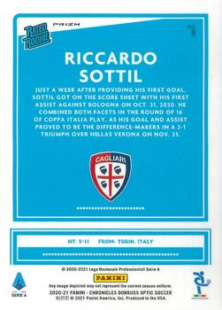 2020-21 Panini Chronicles - Optic Rated Rookies Serie A Silver Circles #8 Riccardo Sottil Back