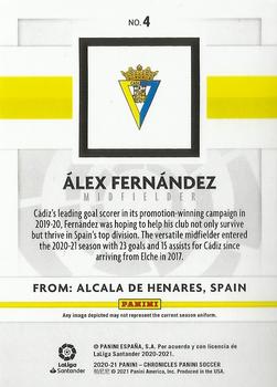 2020-21 Panini Chronicles - Panini La Liga #4 Alex Fernandez Back