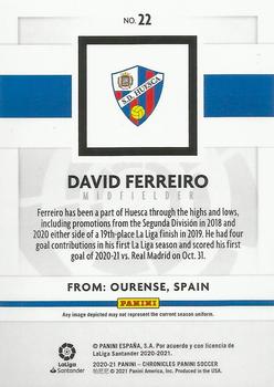 2020-21 Panini Chronicles - Panini La Liga #22 David Ferreiro Back