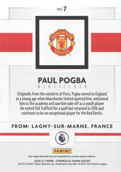 2020-21 Panini Chronicles - Panini Premier League #7 Paul Pogba Back