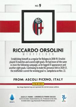 2020-21 Panini Chronicles - Panini Serie A Green Circles #9 Riccardo Orsolini Back
