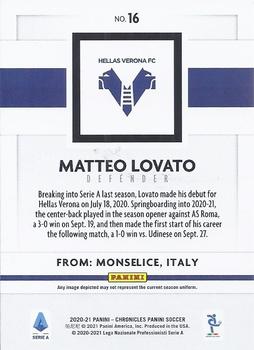 2020-21 Panini Chronicles - Panini Serie A Purple Astro #16 Matteo Lovato Back
