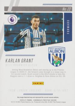 2020-21 Panini Chronicles - Prestige Premier League Xtra Points Purple Astro #22 Karlan Grant Back