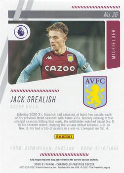 2020-21 Panini Chronicles - Prestige Premier League Xtra Points Purple Astro #26 Jack Grealish Back