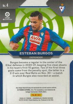 2020-21 Panini Chronicles - Prizm La Liga #4 Esteban Burgos Back