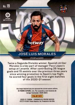 2020-21 Panini Chronicles - Prizm La Liga #19 José Luis Morales Back