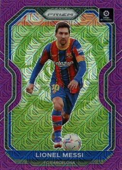 2020-21 Panini Chronicles - Prizm La Liga Purple Mojo #15 Lionel Messi Front