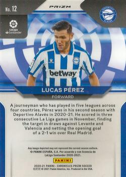 2020-21 Panini Chronicles - Prizm La Liga Silver Circles #12 Lucas Perez Back
