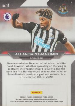 2020-21 Panini Chronicles - Prizm Premier League #14 Allan Saint-Maximin Back