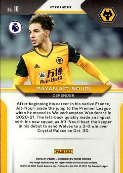 2020-21 Panini Chronicles - Prizm Premier League Purple Mojo #10 Rayan Ait-Nouri Back
