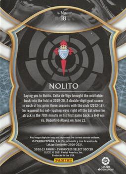 2020-21 Panini Chronicles - Select La Liga #18 Nolito Back