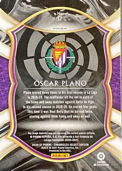2020-21 Panini Chronicles - Select La Liga Purple Mojo #17 Oscar Plano Back