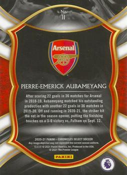 2020-21 Panini Chronicles - Select Premier League #11 Pierre-Emerick Aubameyang Back