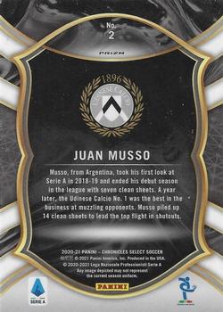2020-21 Panini Chronicles - Select Serie A Purple Mojo #2 Juan Musso Back