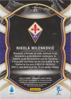 2020-21 Panini Chronicles - Select Serie A Silver #23 Nikola Milenkovic Back