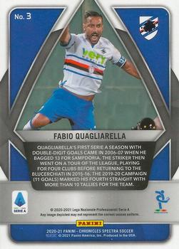 2020-21 Panini Chronicles - Spectra Serie A #3 Fabio Quagliarella Back