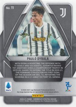 2020-21 Panini Chronicles - Spectra Serie A #11 Paulo Dybala Back