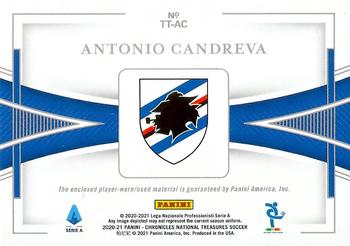 2020-21 Panini Chronicles - National Treasures Treasured Threads #TT-AC Antonio Candreva Back