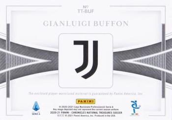 2020-21 Panini Chronicles - National Treasures Treasured Threads #TT-BUF Gianluigi Buffon Back