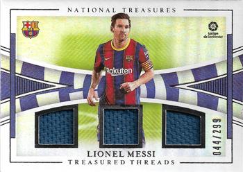 2020-21 Panini Chronicles - National Treasures Treasured Threads #TT-LM Lionel Messi Front