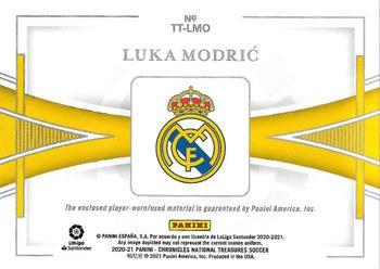 2020-21 Panini Chronicles - National Treasures Treasured Threads #TT-LMO Luka Modric Back
