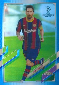 2020-21 Topps Chrome UEFA Champions League - Blue #1 Lionel Messi Front