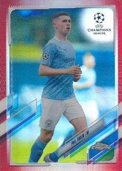2020-21 Topps Chrome UEFA Champions League - Red #34 Phil Foden Front