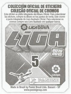 2015-16 Panini LaLiga BBVA Stickers (Brazil) #5 Diego Godín Back