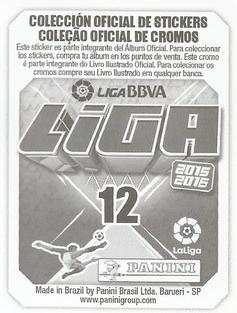 2015-16 Panini LaLiga BBVA Stickers (Brazil) #12 Jackson Martínez Back