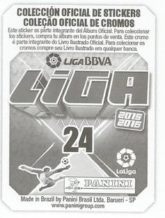 2015-16 Panini LaLiga BBVA Stickers (Brazil) #24 Equipo Back