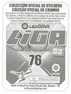2015-16 Panini LaLiga BBVA Stickers (Brazil) #76 Keylor Navas Back