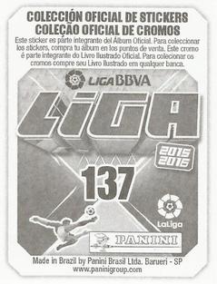 2015-16 Panini LaLiga BBVA Stickers (Brazil) #137 Javi Fuego Back