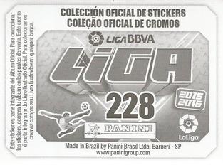 2015-16 Panini LaLiga BBVA Stickers (Brazil) #228 Escudo / Cuéllar Back