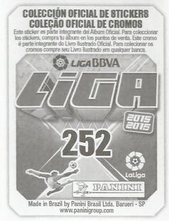 2015-16 Panini LaLiga BBVA Stickers (Brazil) #252 Hernán Pérez Back