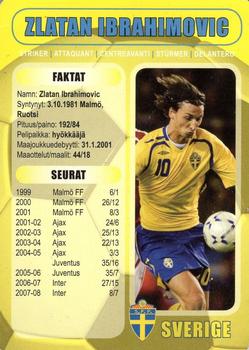 2008-11 Boing Superstars - 2008 Finnish Promos #B6 Zlatan Ibrahimovic Back