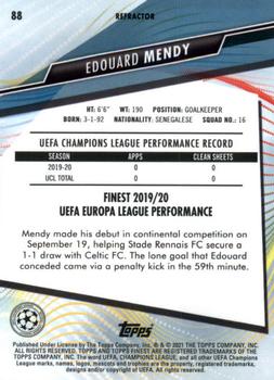2020-21 Finest UEFA Champions League - Refractor #88 Edouard Mendy Back