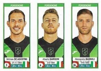 2019-20 Panini Calciatori Stickers #705 Michele De Agostini / Alberto Barison / Alessandro Bassoli Front
