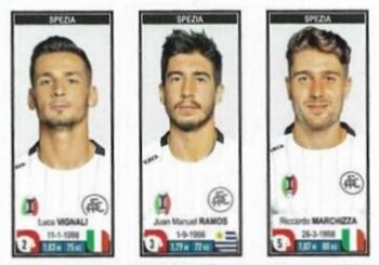 2019-20 Panini Calciatori Stickers #720 Luca Vignali / Juan Manuel Ramos / Riccardo Marchizza Front